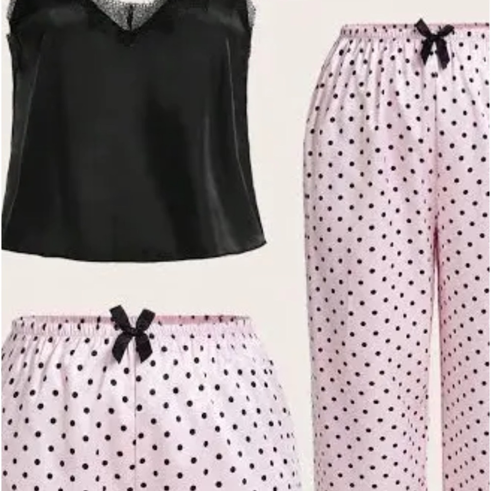Pink medium pajama set never worn, brand new